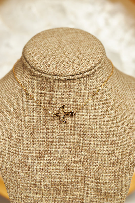 Flying Bird Chocker- 18K Gold