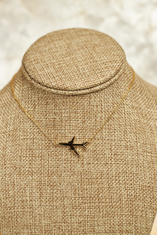 Airplane Chocker- 18K Gold