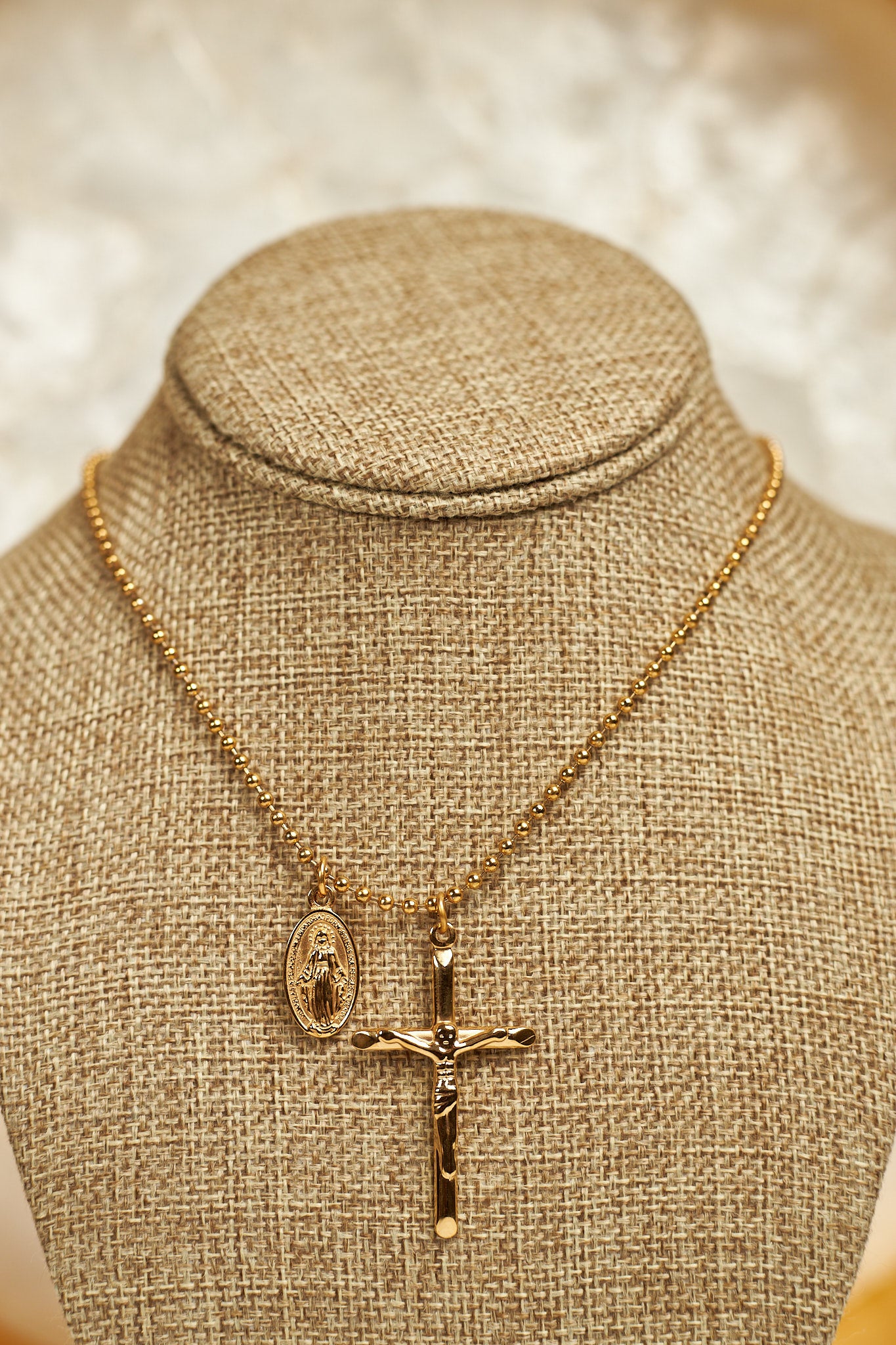 Gold Cross Necklace - 18K Gold